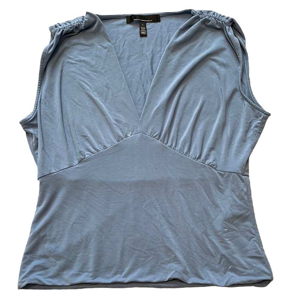 WHBM White House Black Market blue knit top sz L